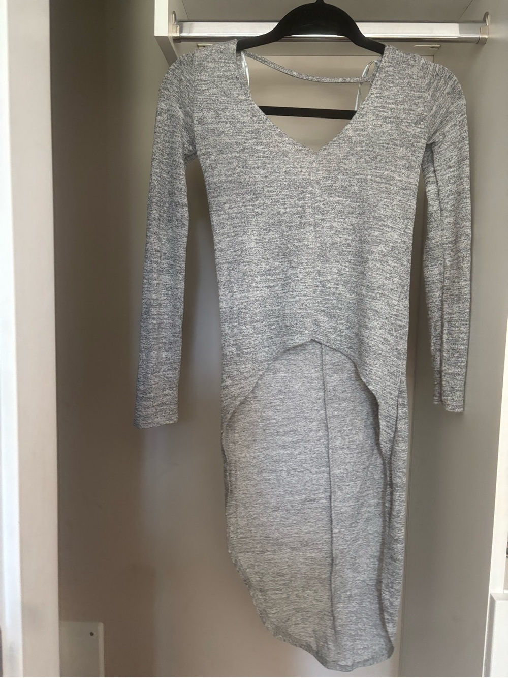 Grey Knot High-Low Women’s Top Shirt